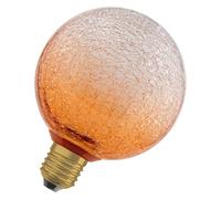 OSRAM Decor LED LAMP in Cracked Glass in Cracked Glass Round Orange
