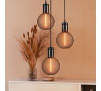 Osram Decor Led Straw Filament Globe Lamp 125 12 Black Dim 3.5W 818 E27 4 Pack