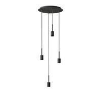 Osram Decor Needle Pendant Plate Ceiling Light 4 X E27 Dark Grey