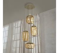 OSRAM Decor Needle Plate hanging light, beige, steel, 4-bulb, E27