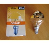 OSRAM Decor P Gold P45 E14 Clear Bulb Drop Lamp 25W 230V New