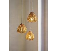 Osram Decor Paper Drop Pendant Plate Ceiling Light 3 X E27 Beige