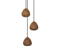 OSRAM Decor Paper Drop Plate Decorative Pendant Light, 367 mm, 3-Bulb, with E27 Socket, Paper/Metal, IP20, Beige
