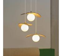 OSRAM Decor Pearl pendant light, 3-bulb, beige, felt, G9