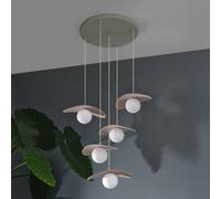 OSRAM Decor Pearl pendant light, 5-bulb, beige, felt, G9