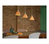 Osram Decor Raffia Pendant Linear Led Ceiling Light 3Xe27 Green 3X15W Modern