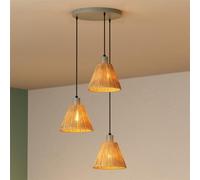 Osram Decor Raffia Pendant Plate Ceiling Light 3XE27 Green Max 3x15W LED Modern