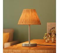 OSRAM Decor Raffia table lamp, 1-bulb, raffia, natural colour, E27