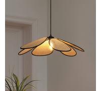 OSRAM Decor Rattan Daisy pendant light, Ø 69 cm, beige, E27
