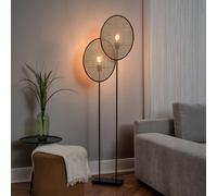 OSRAM Decor Rattan Dandelion floor lamp, 2-bulb, beige, E27