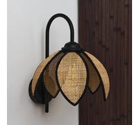 OSRAM Decor Rattan Lotus wall light, beige/black, E27