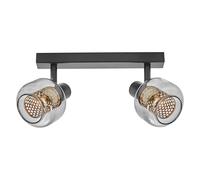 OSRAM Decor Spot Firefly wall Light, 2x2.8W, E14, 500lm, 2700K, Warm White, dimmable, IP20, Metal/Glass, Black, LED Included and Replaceable