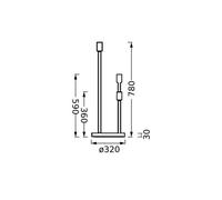 OSRAM DECOR STICK floor lamp, beige, height 78 cm, 3-bulb