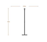 OSRAM DECOR STICK floor lamp, dark grey, height 146 cm, 1 x E27