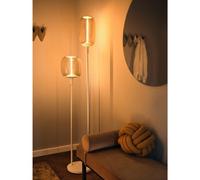 Osram Decor Stick Tall Floor Lamp 2 X E27 Beige Twin Head Standing Light