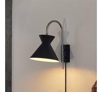 OSRAM Decor Waist wall light, steel, black, E27, plug