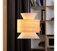 OSRAM Decor Wrap Cone pendant light, beige, raffia, linen, E27