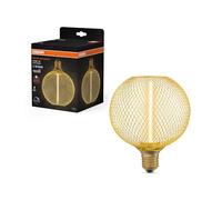 Osram Decorative LED Globe 3.5 W with Strohfilament, Warm White 818, 150lm/1800K, Klar, Goldfarbenes Bleifreies Glas mit E27 Schraubgewinde, Dimbar, 125 mm Durchmesser.