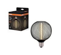 Osram Decor LED Straw Filament Globe Lamp Bulb 125 Black 12W Warm White Dimmable