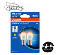 2x OSRAM DIADEM PY21W CHROME LOOK TURNING SIGNAL BULBS WHOLESALE PRICE
