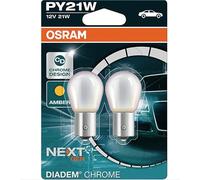 OSRAM DIADEM CHROME PY21W halogen, signallamp, turn signal light, 7507DC-02B, 12V, double blister 2 pieces