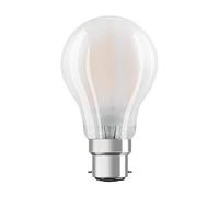 OSRAM Dimmable Filament LED lamp with B22d base, warm white (2700K), classic bulb shape, 8W, frosted glass, replaces standard 75W bulb, 1-pack