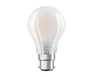 OSRAM Dimmable Filament LED lamp with B22d Base, Warm White (2700K), Classic Bulb Shape, 8W, Frosted Glass, Replaces Standard 75W Bulb, 1-Pack