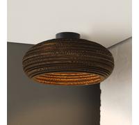 OSRAM DROP ceiling light, brown, Ø 40 cm, corrugated cardboard, E27