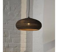 OSRAM DROP pendant light, brown, Ø 40 cm, corrugated cardboard, E27