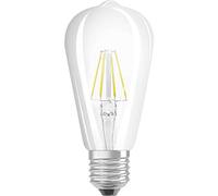 Osram Edison Form Star+ GLOWdim Classic LED Lamp, Glass, Warm White, E27, 7 W
