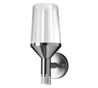 OSRAM Endura Classic Calice Sensor wall Light, Stainless Steel Look, Glass Diffuser, E27, IP44, for driveways and Paths