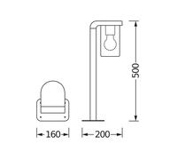 OSRAM 4099854460937 Outdoor Light Fittings Weatherproof LED Black ...