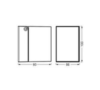 OSRAM ENDURA CLASSIC CUBE outdoor wall lamp, silver metal IP44