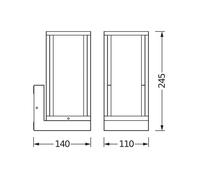 OSRAM ENDURA CLASSIC FRAME outdoor wall light, dark grey IP44