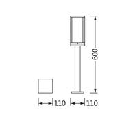OSRAM ENDURA CLASSIC FRAME path light, dark grey, 60 cm IP44