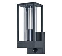 OSRAM Endura Classic LED wall Light Frame, E27 Socket, PIR Sensor, IP44, Aluminum Dark Grey, Glass