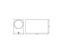 OSRAM ENDURA CLASSIC SQUARE outdoor wall lamp, black, up/down