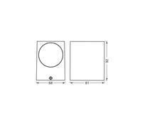 OSRAM ENDURA CLASSIC SQUARE outdoor wall lamp, white, down, IP44