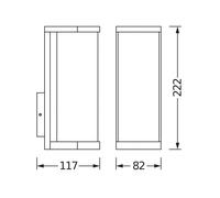 OSRAM ENDURA CLASSIC TUBULAR outdoor wall lamp, dark grey IP44