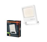 OSRAM Endura Flood PC 50W LED floodlight, 3000K Warm White, 5000 lumens, IP65 floodlight, Recycled Aluminum, 1m Connection Cable, White, 100 lm/W