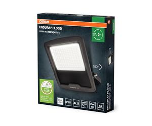 OSRAM Endura Flood PC 100W LED floodlight, 4000K Cool White, 12000 lumens, IP65 floodlight, Recycled Aluminum, 120 lm/W Efficiency, Gray, 230V