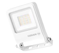 OSRAM Endura Flood PC 10W LED floodlight, 3000K Warm White, 1000 lumens, IP65 White floodlight, Recycled Material, 180° mounting Bracket, White