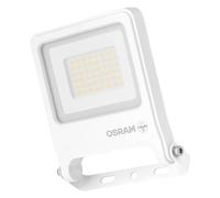 OSRAM Endura Flood PC 30W LED floodlight, 3000K Warm White, 3000 lumens, IP65 White floodlight, Recycled Material, 180° pivoting, White