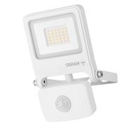 OSRAM Endura Flood PC 20W LED floodlight with Sensor, 3000K Warm White, 1800 lumens, IP44 floodlight with IR Detector, Daylight shutoff, White