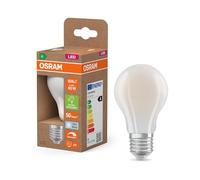 Osram Energy Class Classic Bulb, 3.8 W/806 lm, EEK A, Cool White Light (4000 K), CRI 80, Lead-Free Frosted Glass, E27 Base, IP20, Diameter 60 mm, Dimmable.