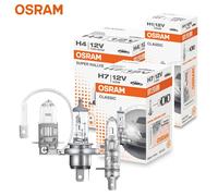 OSRAM H1 H4 H3 H7 HB2 9003 CLASSIC Car Halogen Headlight Standard Lamps 3200K White Original Light 12V 55W Bulbs ECE (10 PCS)