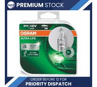 OSRAM Ultra Life H11 Long Life Headlight Bulbs (Twin Pack of Bulbs) 64211ULT-HCB