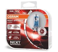 OSRAM Night Breaker Laser +150% H4 Car Headlight Bulbs (Twin)