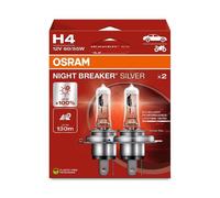 OSRAM H4 12V 60/55W P43t NIGHT BREAKER SILVER Car Headlight 64193NBS-2HB TWIN