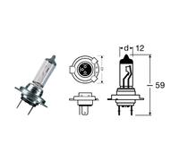 OSRAM ORIGINAL LINE 12V, H7, halogen headlight lamp, Single Blister (1 lamp)